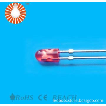 346 oval red led